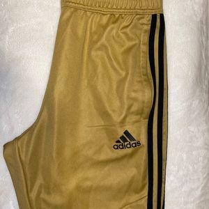 Gold Adidas pants